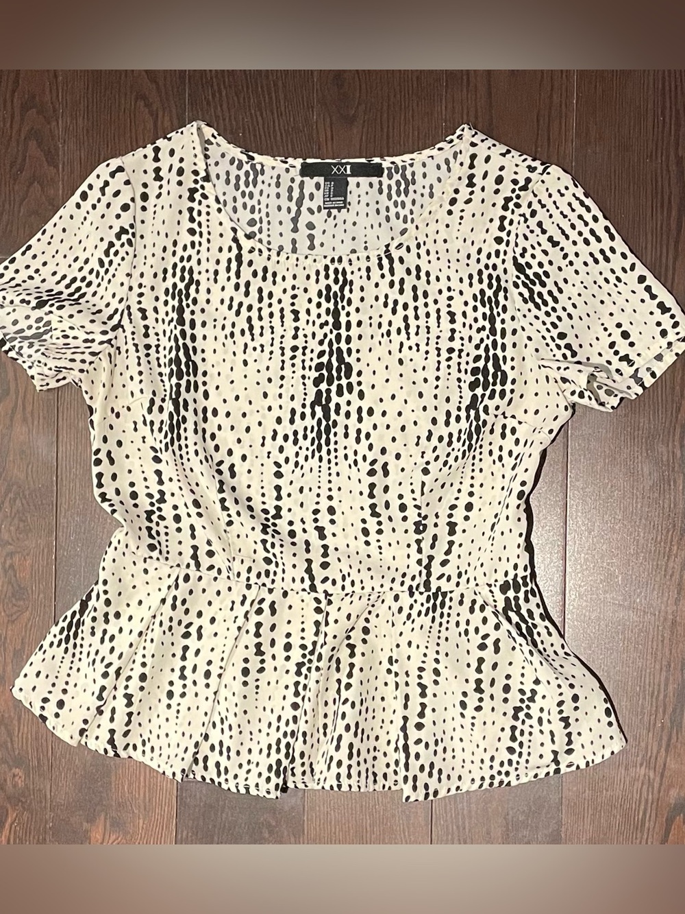Polkadot Peplum Blouse